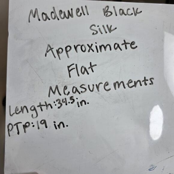 Madewell Black Silk Contemporary Sleeveless Mini Nightshine Shift Dress Size 6 - Picture 9 of 9